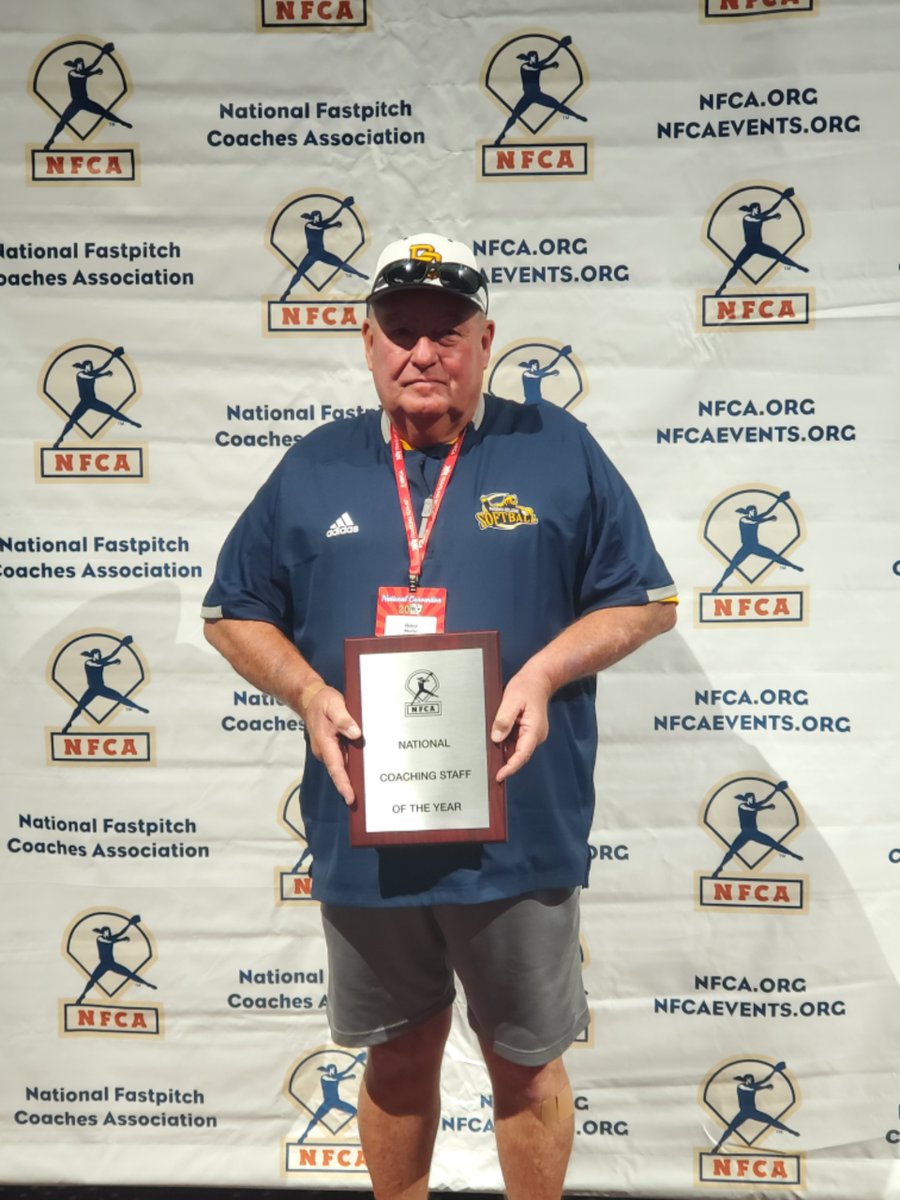 PhoenixCollege's tweet photo. Head Softball Coach Heinz Mueller was inducted into the National Fastpitch Coaches Assoc. Hall of Fame! Under his leadership, PC softball players have earned 131 All-America honors and 99 Academic All-America recognitions. Congratulations Coach Mueller! 🎉 https://t.co/SZYKh2kdpw