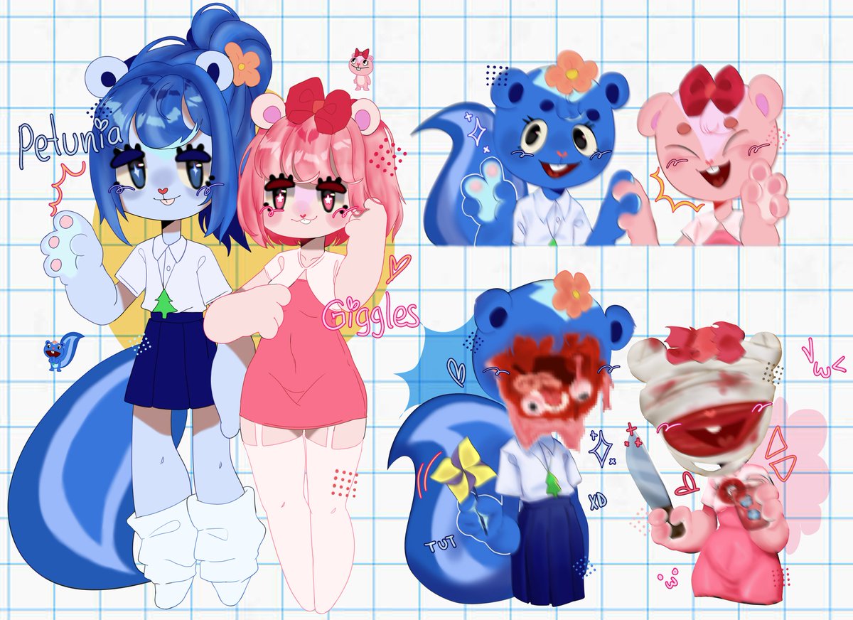 🌲Petunia and Giggles 🎀[wip] ( •̀ ω •́ )ノ☆.。
#happytreefriends #HTF #fanart