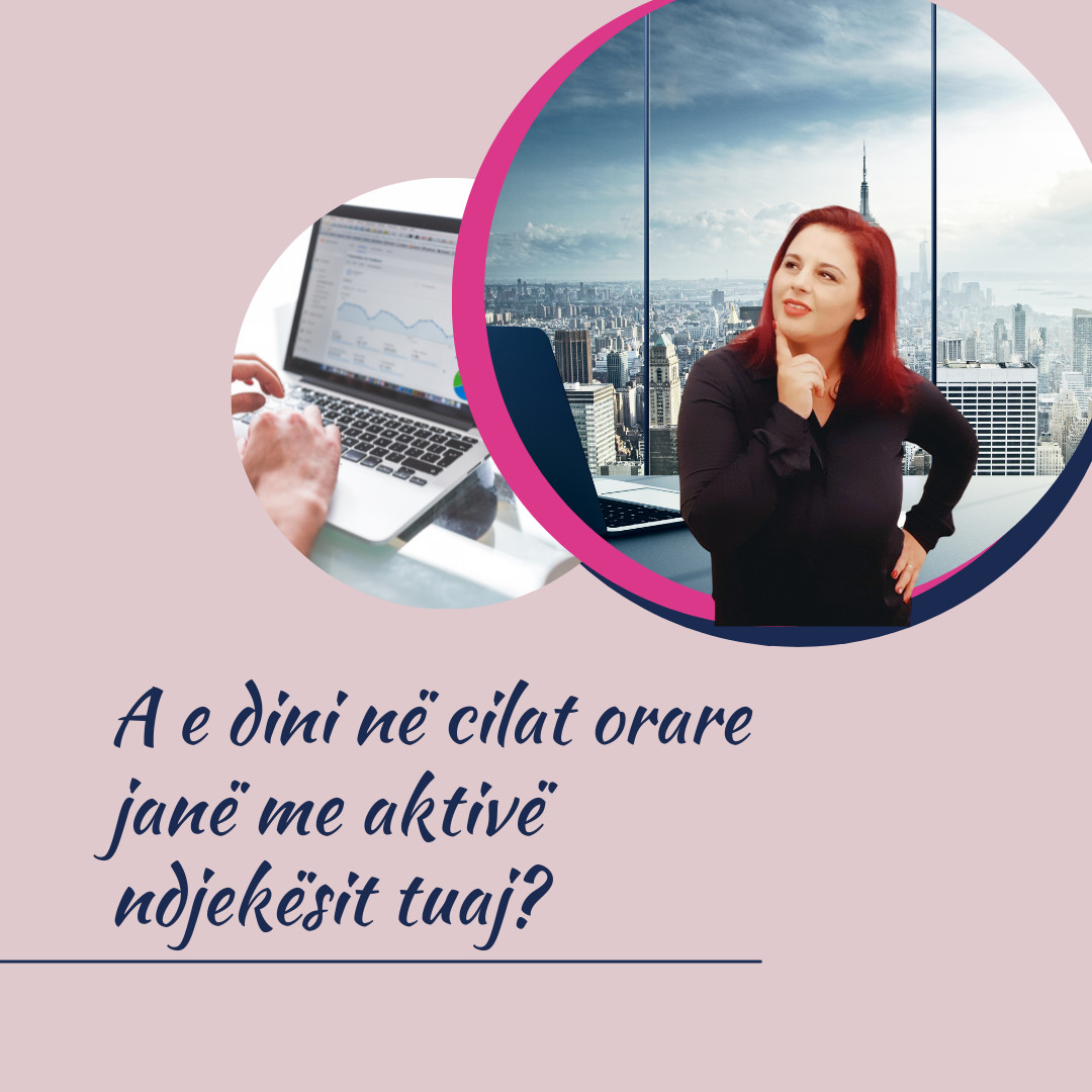 EljonaKosta's tweet image. Menyrat se si e konsumojne informacionin ndjeksit online ndryshon nga njera platforme ne tjetren. 
Ndjekesit ne rrjete te ndryshme sociale, jane aktive ne orare te ndryshme. 
Visitoni IG per me shume.
Nese ju si keni pare komentoni - dua me shume info. 🥰
#analytics #activetime