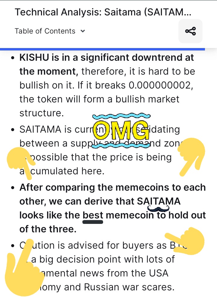 GokhruVarun's tweet photo. This pretty much sums it up! CoinMarketCap saying #Saitama is the best meme coin to hold. Do we hear this? Do we need to hear anything more??? Come on #Wolfpack fam, let us get back what is ours... ATH and beyond and after that top 10 spot. NFA but 3-4 zeroes will be gone. Cheers https://t.co/jkU4fopAoN
