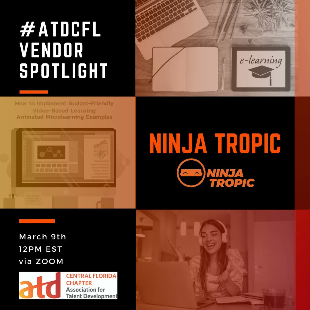 Join #ATDCFL for a special Vendor Spotlight, as Ninja Tropic shares ways in which to implement budget friendly video-based learning. Register for this lunch time session on March 9th today!   buff.ly/3uN3sUA