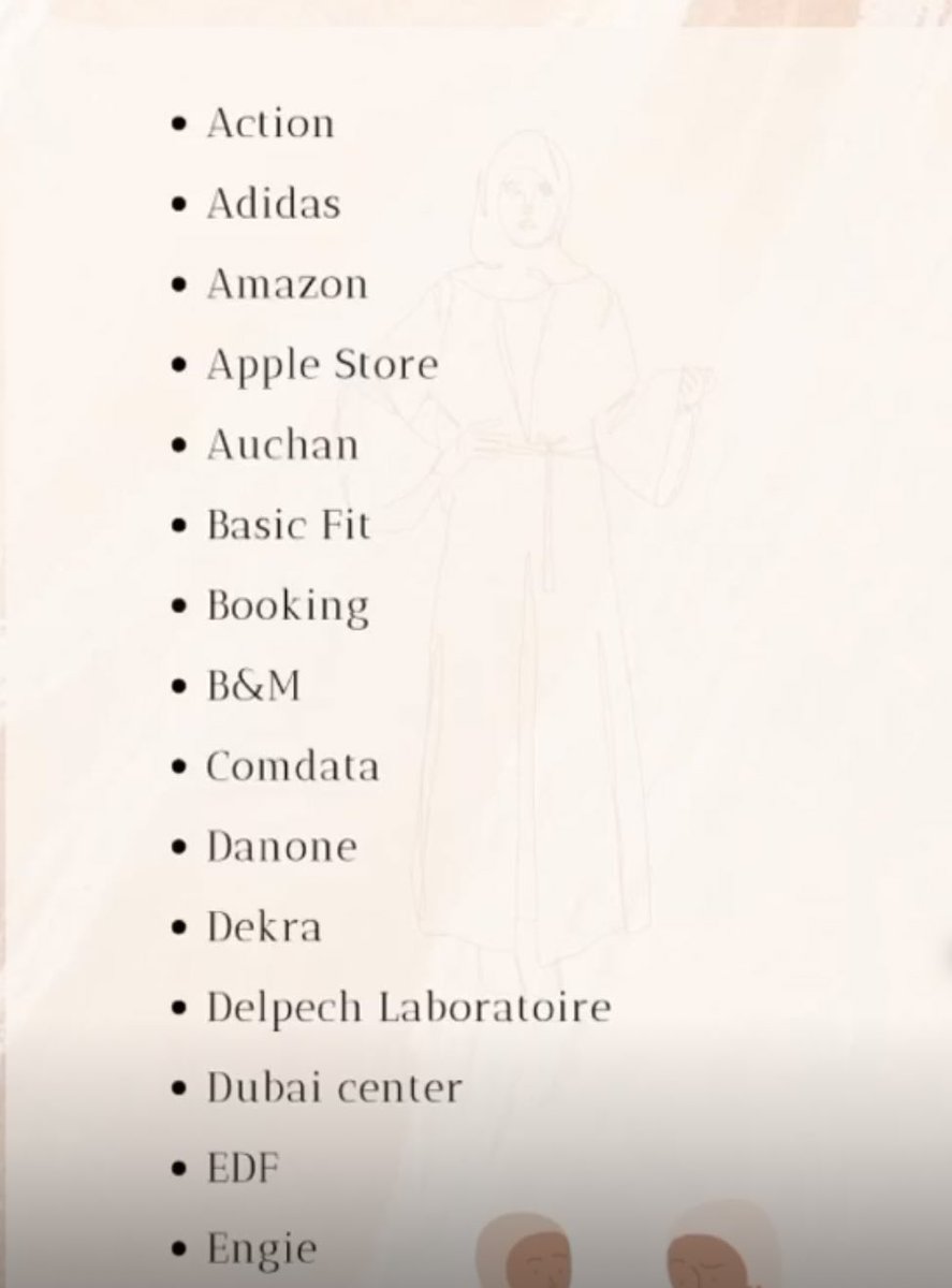 zakiOcarre's tweet photo. Voici quelques entreprise qui accepte le voile qu’ الله vous facilite mes soeur 🤍 https://t.co/mwta1jUYGr