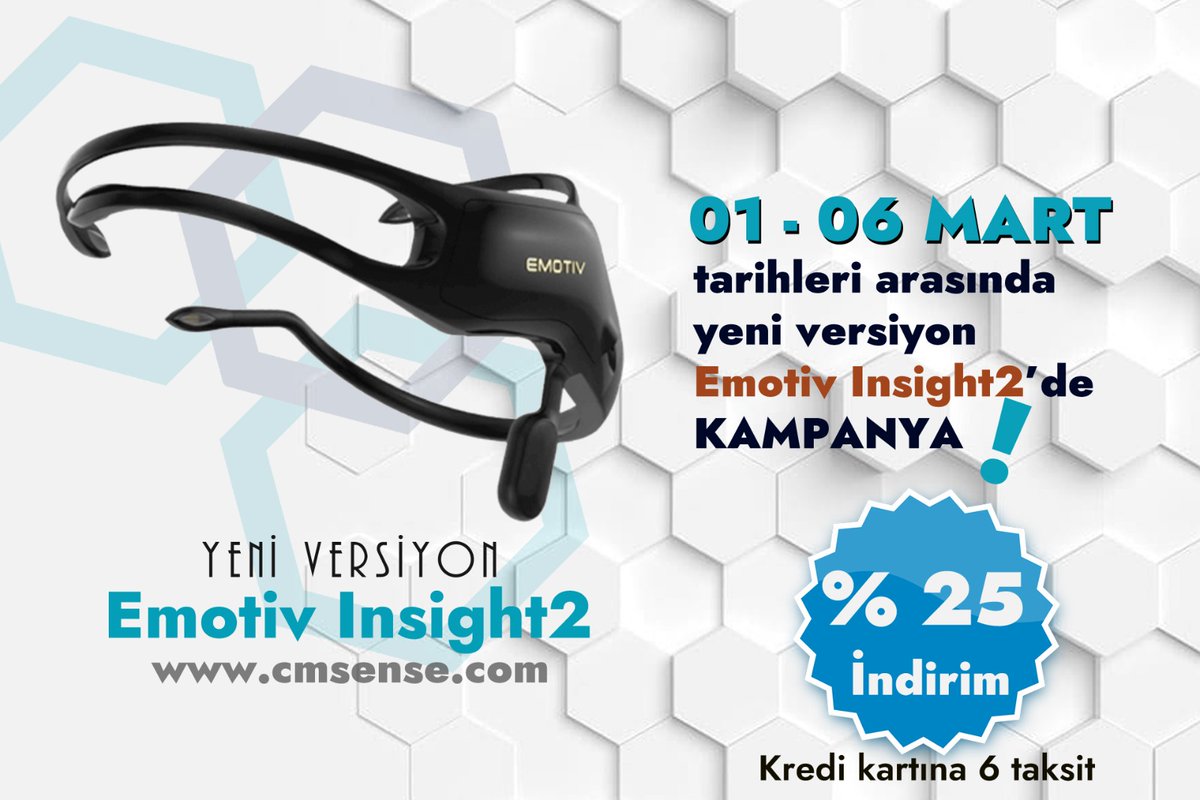 #Emotiv Insight, tüketici EEG kategorisinde beynin tüm kortikal loblarından gelen aktiviteyi ölçen ve genellikle yalnızca araştırma cihazlarında bulunan derinlemesine bilgi sağlayan tek cihazdır. #brain #beyin #brainware