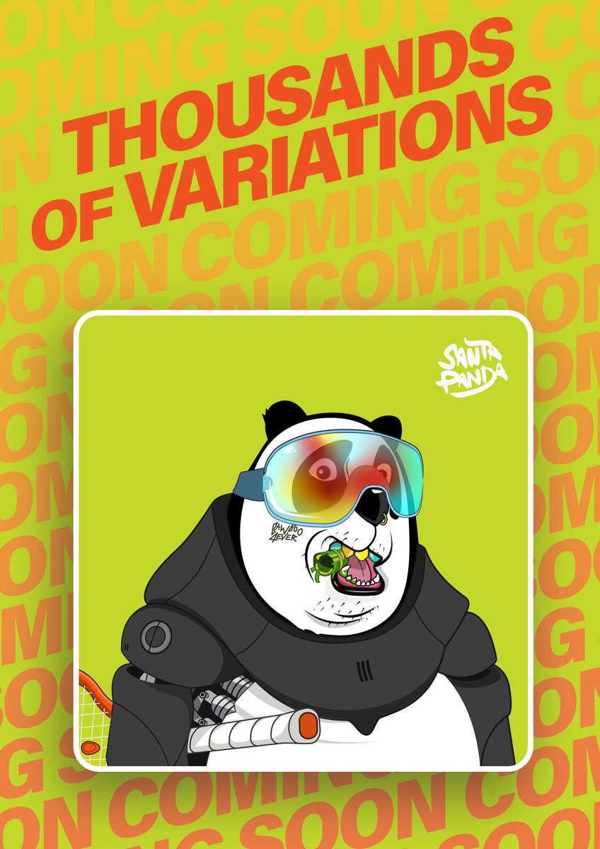 santapandanft's tweet photo. COMING SOON WITH THOUSANDS OF VARIATIONS!
@opensea
#NFTCommunity #panda #pandroid https://t.co/MSX6JsGBFn