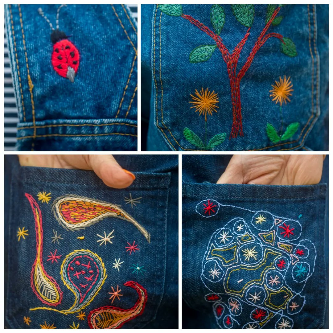 My customised denims will be available at Lewes Town Hall on March 1st #custom #denim #dungarees #handstitched #embroidery #lewestownhall #shopsmall <a href="/knitwit54/">MarmaladyUK</a> <a href="/enjoylewes/">Visit Lewes</a>