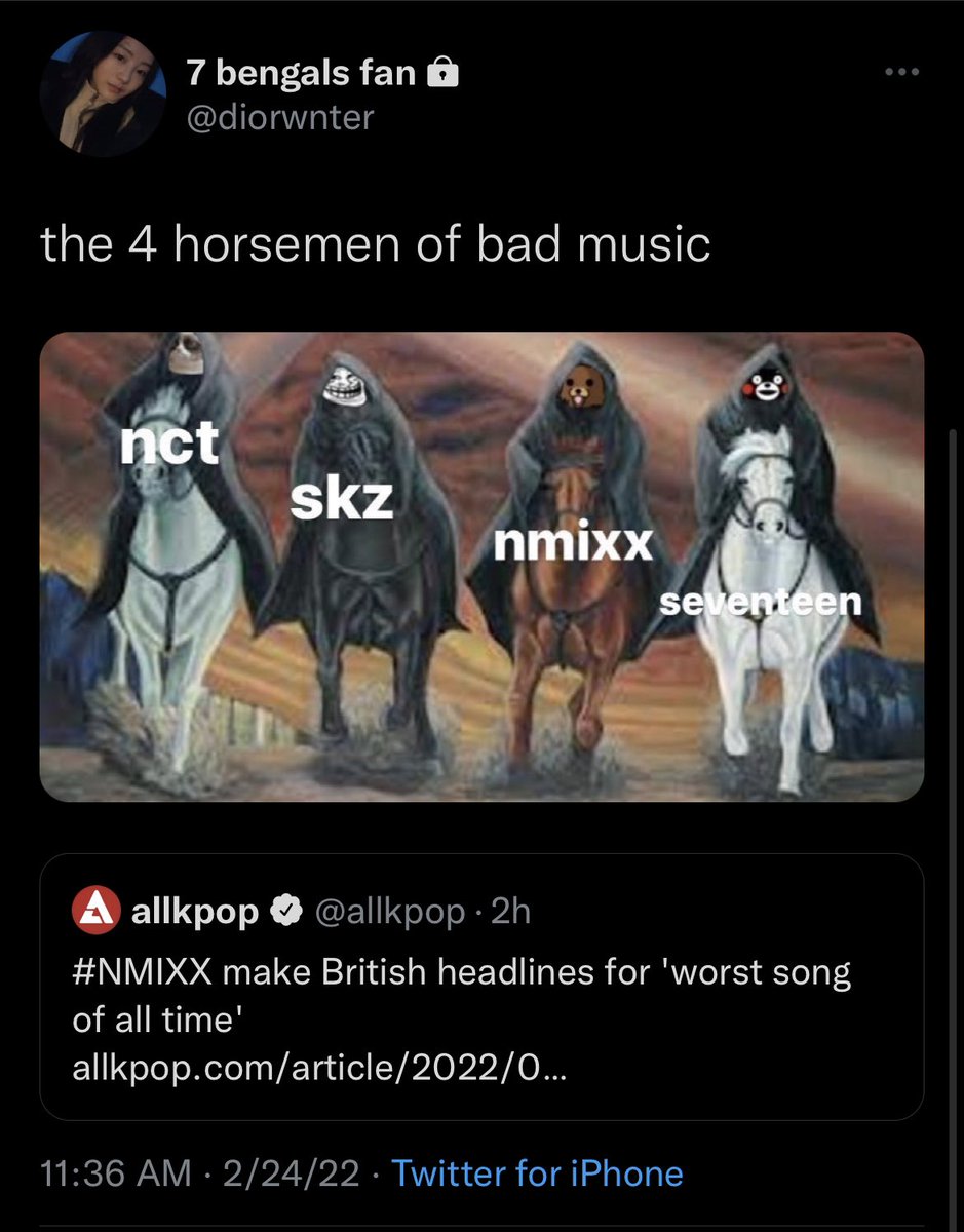 kwantopia's tweet photo. this is wildest tweet ive ever seen like ignoring that nmixx debuted yesterday svt is one of the those groups that everybody loves ive never met a kpop stan that didn’t like svt music they might not be a carat but they’ll always admit they have good music https://t.co/PNeayEdy4S