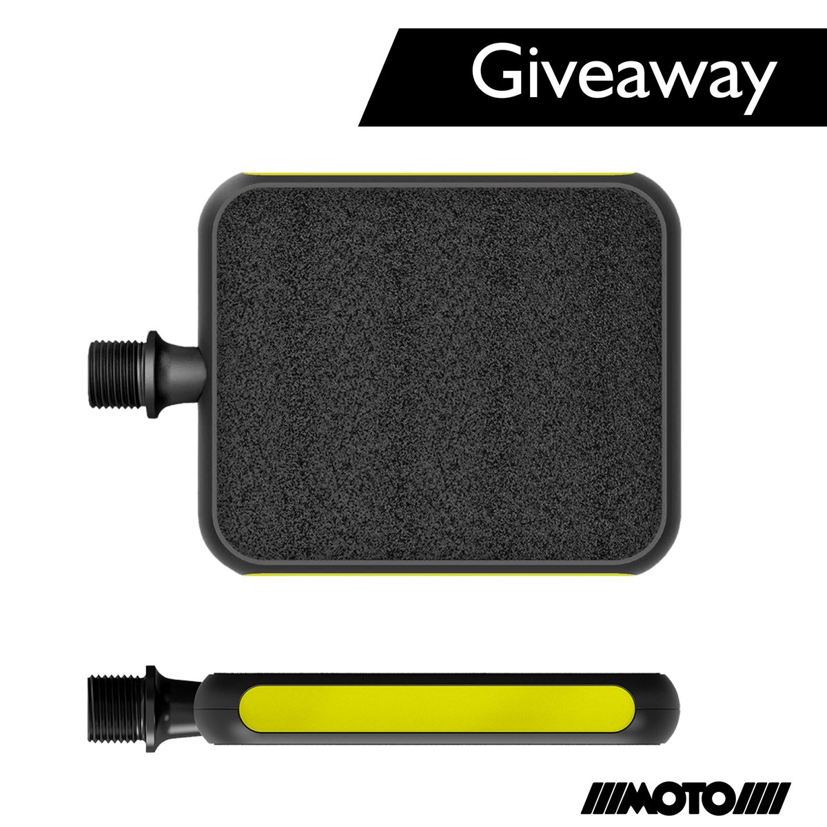 MOTO is giving away 7 sets of Reflex Pedals (1 set/week) 💪🏻. Week 2's prize is a set of yellow Reflex Pedals. Check it: instagram.com/p/CaURE5WsJeJ/…

#bikecomponents #raffle #commuterbike #cyclingtips  
#giveaway #fahrrad #gewinnspiel