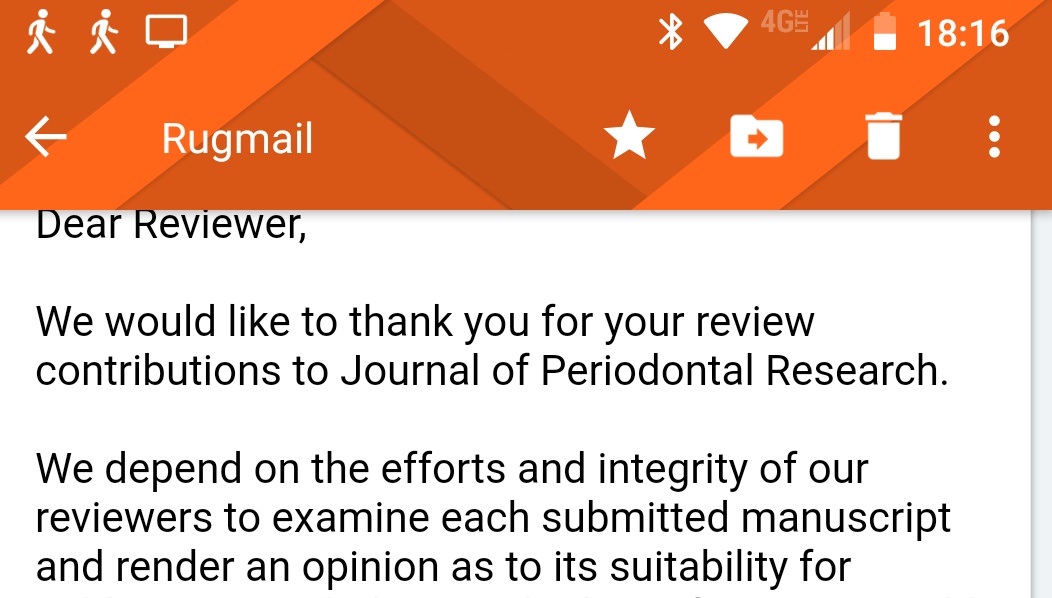 v_venhorst's tweet photo. Thanks @WileyGlobal , but never heard of this journal? Or is someone trying to tell me I should floss more? 🤔 https://t.co/VB7N5sAUyw
