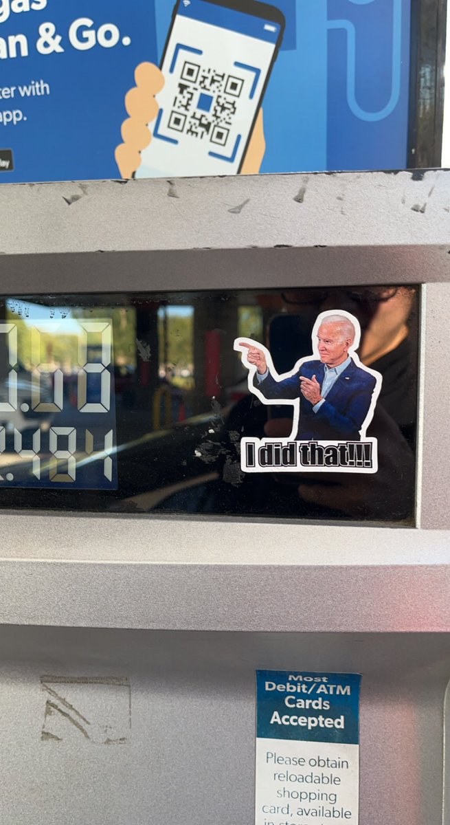I’m fucking dead 😂 someone put this sticker next to the gas price