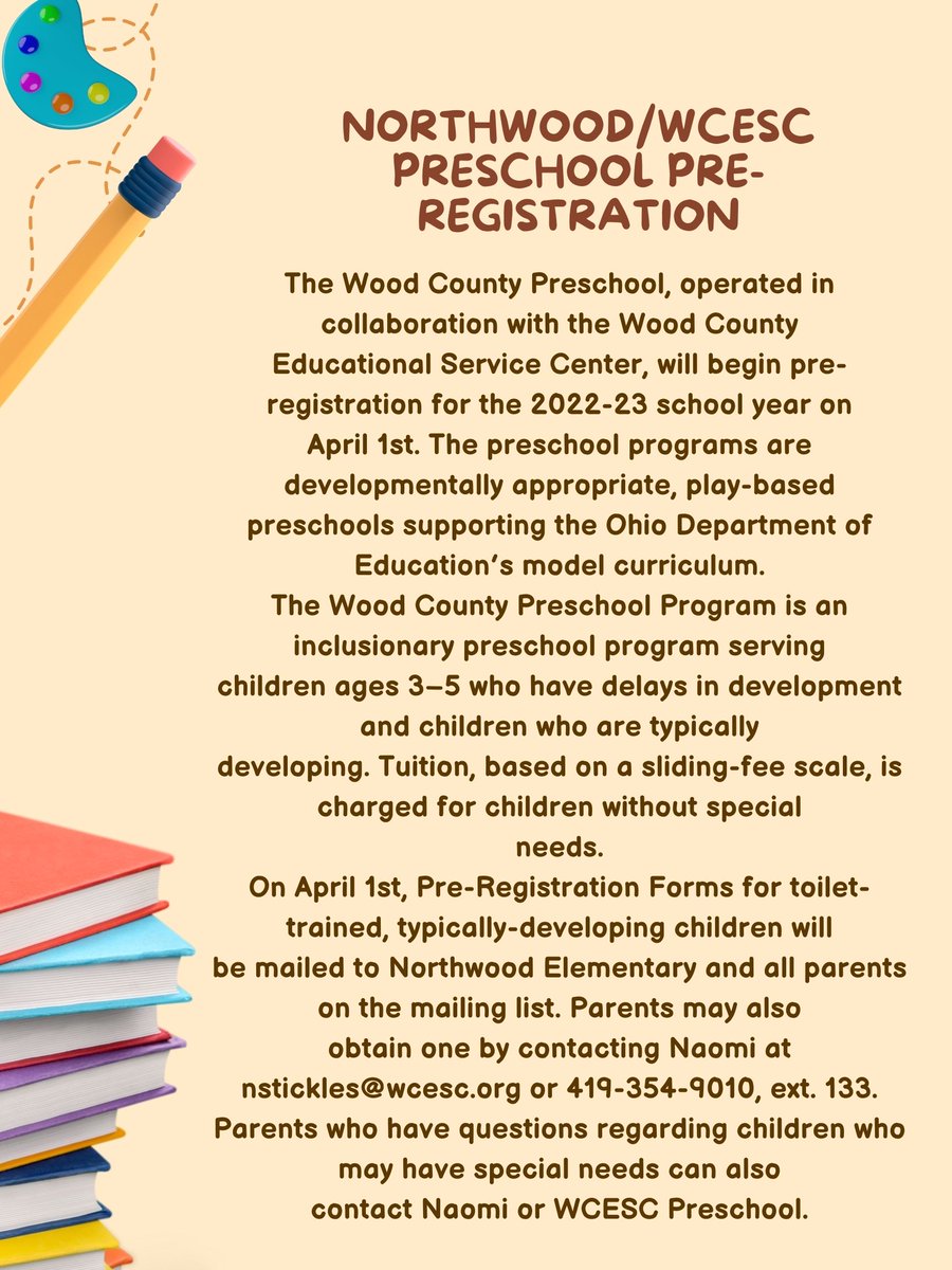 RangerRoundup's tweet photo. Can you believe it's already time for Pre-K Registration? Check out this important information! #NorthwoodProud https://t.co/VYD8i5pSlW