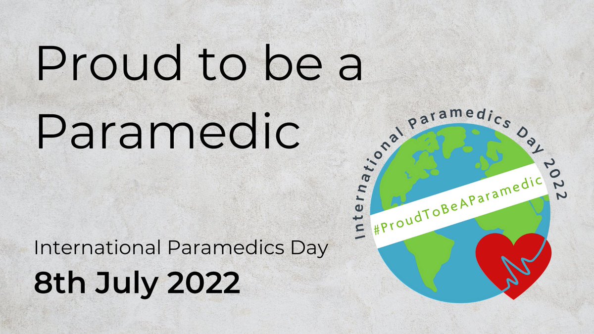 The theme for the first ever #InternationalParamedicsDay is #ProudToBeAParamedic. We hope #paramedics from around the world will come together to share their proudest moments of working in #paramedicine. Find out how you can get involved at internationalparamedicsday.com