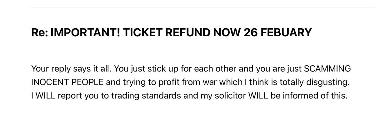 We genuinely didn’t think we’d need to say this, but Russia moving troops into Ukraine does not entitle you to a refund, no matter how abusive you are to our Box Office staff.

As far as we’re aware, Russia hasn’t invaded Hull yet 🤦🏻‍♂️

#entitledmuch