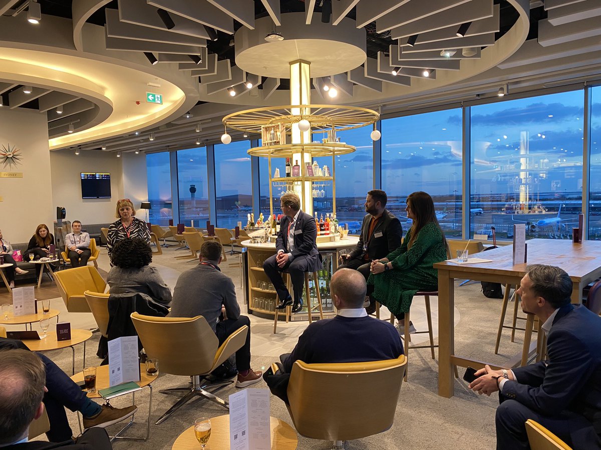 NWBLT's tweet photo. Fantastic tour of the new T2 terminal @manairport. Now hearing about the #mcrinternalstrategy by @Loucordwell and more about the airport’s future plan from @Adam_Jupp https://t.co/8C3usCWZJ1