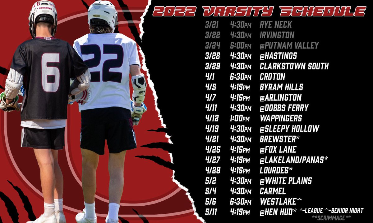 Introducing our 2022 Varsity schedule!