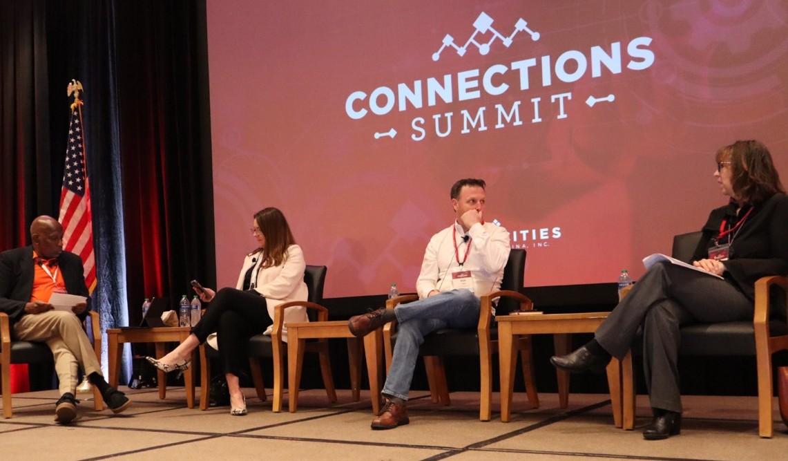 ElectriCitiesNC's tweet photo. We’re closing out #ECConnect on a high note with an expert-packed panel on establishing a winning workplace culture! Thank you for your insight & participation Richie R. Shreves from @GUC_Info, Matthew Zapp from the @townemeraldisle, and Alison Alleman from @LafUtilities. https://t.co/L7nu4Jz3ei