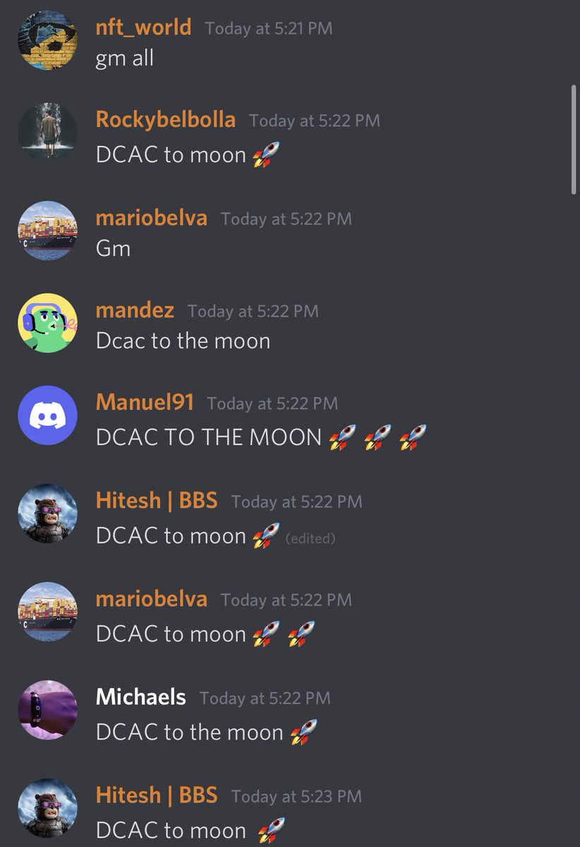 The discord is BLOWING UP!! 🔥🔥

JOIN and come hang with the borgs, we close and stay exclusive to our existing members soon..

Discord: discord.gg/dcac

Join, RT &amp; Like to enter 1500$ ETH Giveaway 🎉🚀

#DCAC