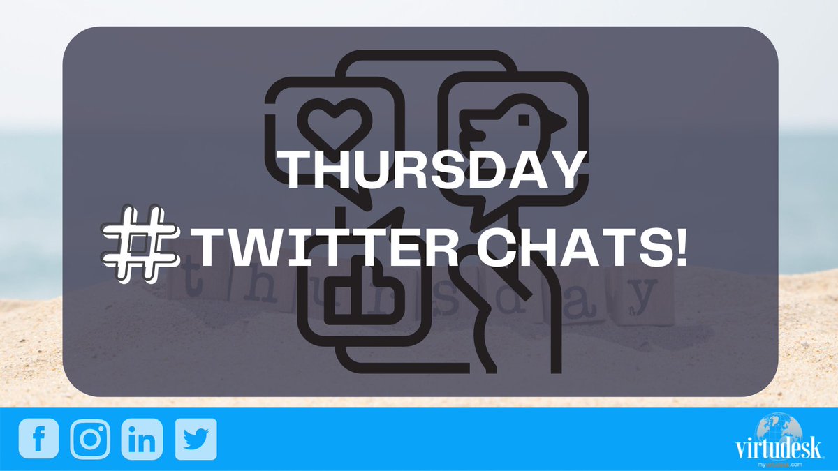 My Twitter Chat list today:

#SEOChat 9 AM
#TwitterSmarter 10 AM
#USAMfgHour  11 AM
#AGMarketingChats  11:30 PM
#LeadLoudly 4PM, PST
#BizapaloozaChat 5 PM, UNPLUGGED

-Time in PST