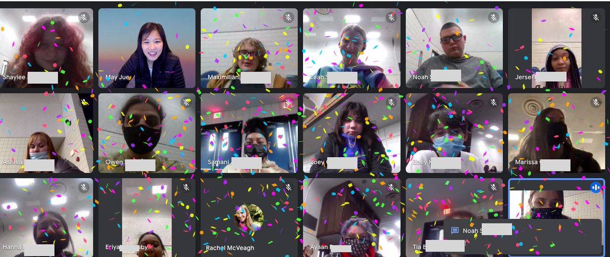 What a treat! The amazing <a href="/mayyoulee/">May Jue</a> of <a href="/GoogleForEdu/">Google for Education</a> made time in her busy day to meet with #WeAreCornell Tech Squad earlier this week. The confetti doesn't begin to express how much Ss were inspired and how they now see May as the role model she is ❤️  Thank you, May! #GoogleET