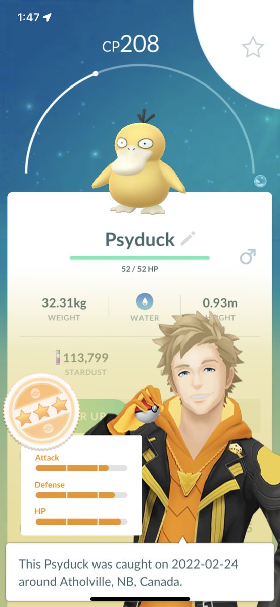 Deez_sstun's tweet photo. So close yet so far ⭐️⭐️⭐️ 
#PokemonGO #psyduck #Pokemon https://t.co/JWhoV0dwlW