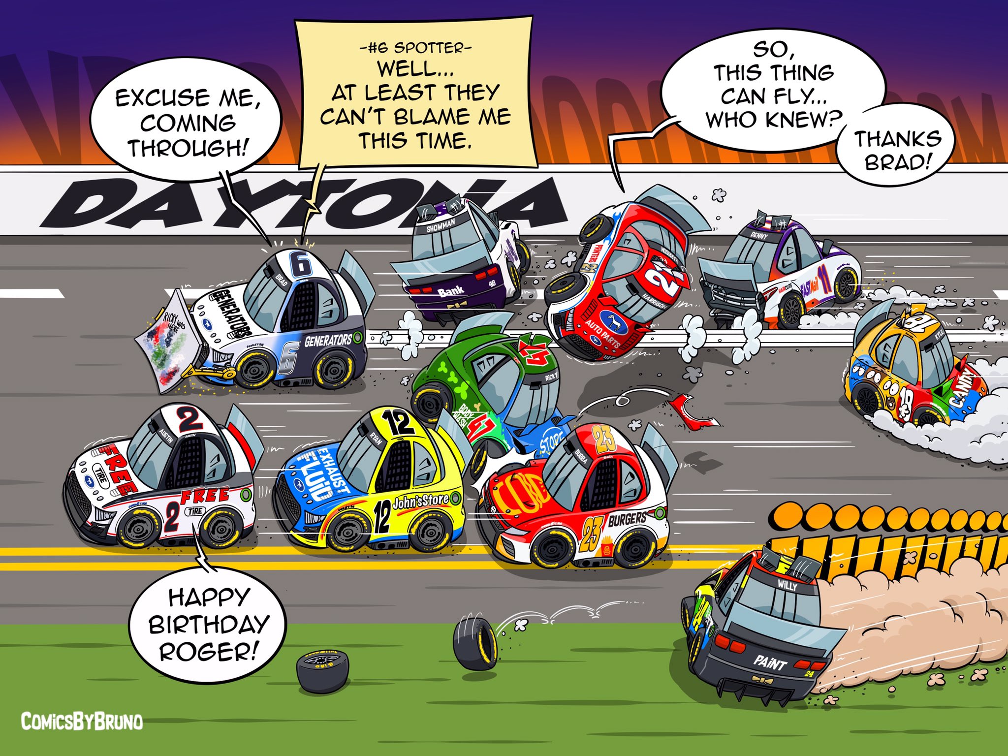 Nascar Cartoon