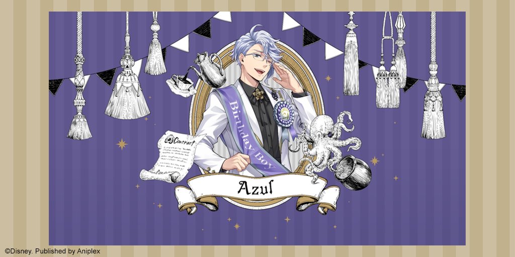 Disney Twisted Wonderland English Birthday Showcase Azul Is Now Available For A Limited Time Don T Miss Your Chance To Obtain The Limited Time Ssr Azul Birthday Boy Card In Addition Azul S Birthday