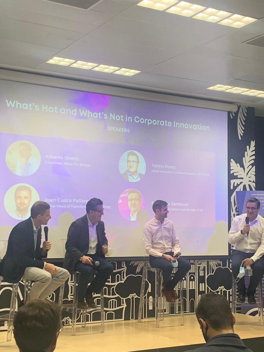 MindTheBridge's tweet image. &quot;There is no perfect model. Once you land in the company, you realize that things need to be different from other organizations. We realized that we were doing #ventureclient even if we didn’t give a name to it&quot;

→ @telmopl @ACCIONA NOW on stage #corporateinnovation #Barcelona
