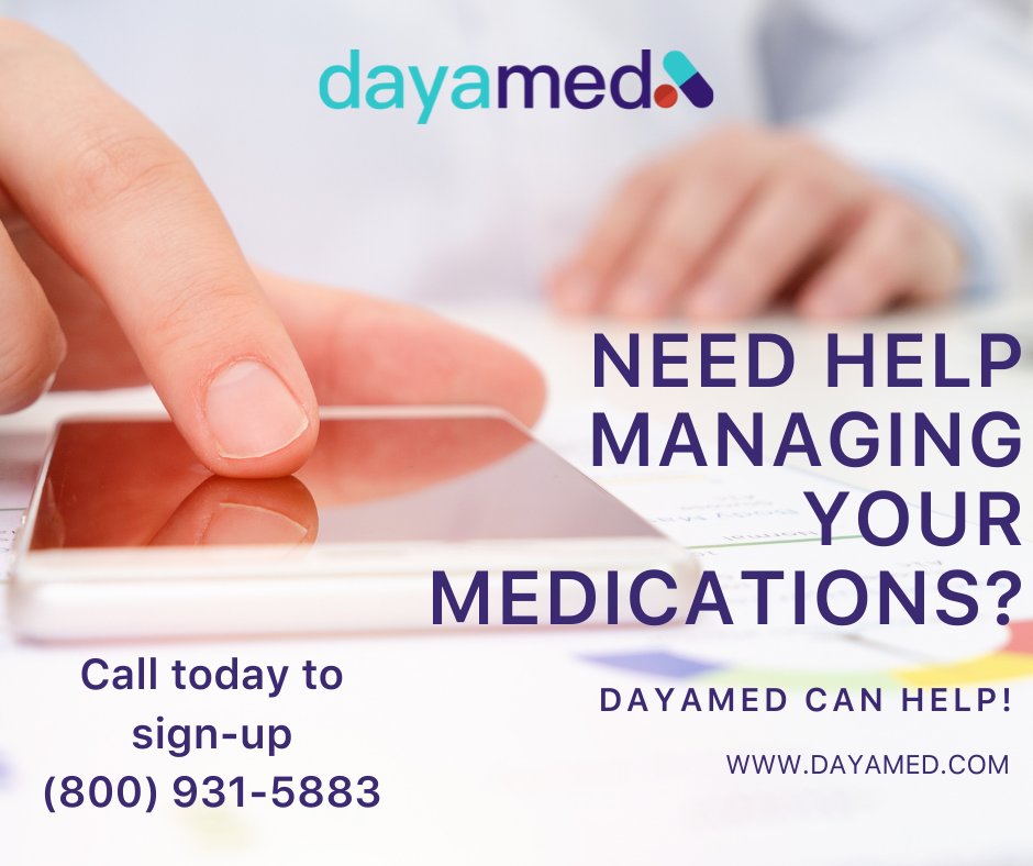 Dayamed2's tweet photo. Need help managing all your medications?
DayaMed can help! Call today to sign up at (800) 931-5883.
https://t.co/P313GSE0Ig
#medications #dayamed #medicationapp #cares #prescriptionhelp https://t.co/FbTACNyVeG