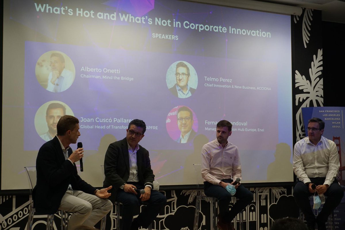 MindTheBridge's tweet image. &quot;There is no perfect model. Once you land in the company, you realize that things need to be different from other organizations. We realized that we were doing #ventureclient even if we didn’t give a name to it&quot;

→ @telmopl @ACCIONA NOW on stage #corporateinnovation #Barcelona