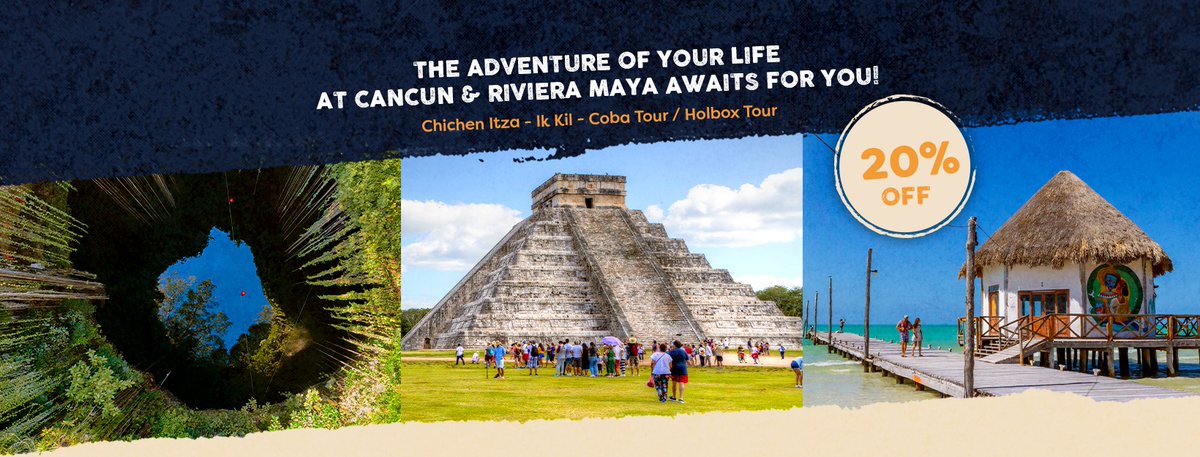 yalkutours's tweet photo. Hello! We are back with more tours to enjoy the Riviera Maya!
Take advantage of the offers we have for you.

Link in bio. https://t.co/gA8vA0wE5Z