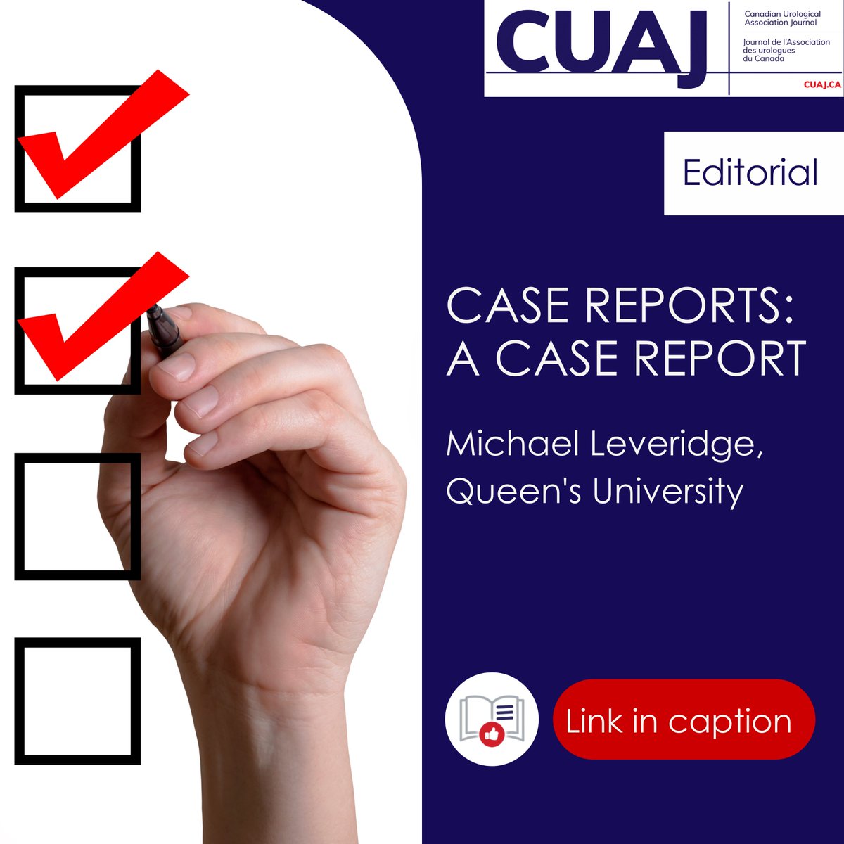 CuaJournal's tweet photo. View this month’s editorial by CUAJ Editor-in-Chief, Michael Leveridge. @_TheUrologist_
https://t.co/c2tUCOqE1K
#CUAJ #CUAJeditorial #CUA #UrologyJournal https://t.co/nm6xj4uCNu