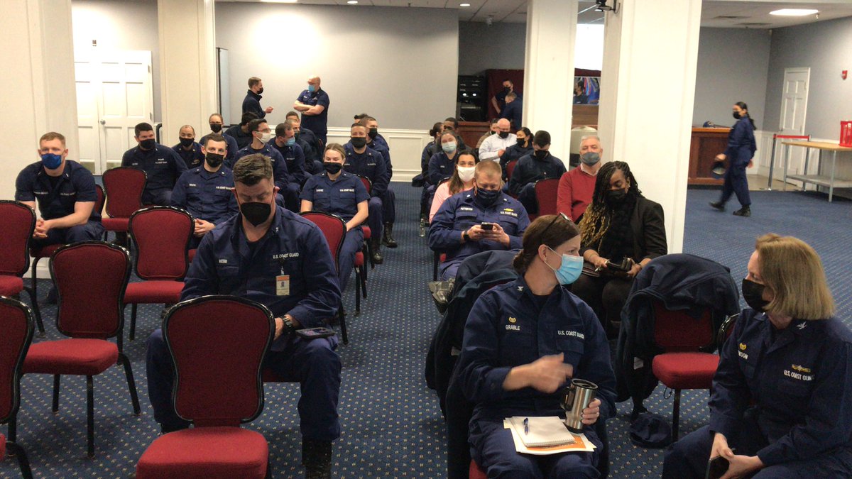 CapeAnnAux's tweet photo. @USCG @ComdtUSCG Getting ready for the State of the Coast Guard address 2022 aboard Base Boston. #CoastGuard2022 #BaseBoston https://t.co/Pbizrleqig