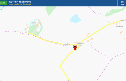 ParishWattisham's tweet photo. Just fyi, the damaged village boundary sign on the way into the village from Bildeston has been reported to Suffolk Highways using their online reporting tool: https://t.co/SJ1leSPUPz https://t.co/SpqiRLN3Em