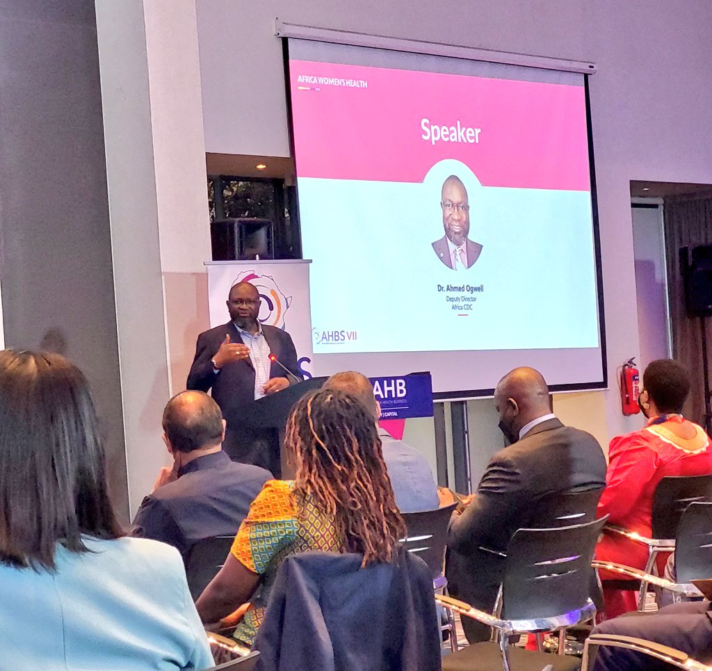 "We need to keep shifting the needle by looking at the private sector from a sustainability lens and not a merely profitable lens even as Public-Private Partnerships continue to morph across the continent." <a href="/laktarr001/">𝔻𝕣. 𝔸𝕙𝕞𝕖𝕕 𝕆𝕘𝕨𝕖𝕝𝕝 - 𝔽𝔸ℙℍ</a> 
Deputy Director, <a href="/AfricaCDC/">Africa CDC</a>  at the #AHBS2022.
#womenhealth