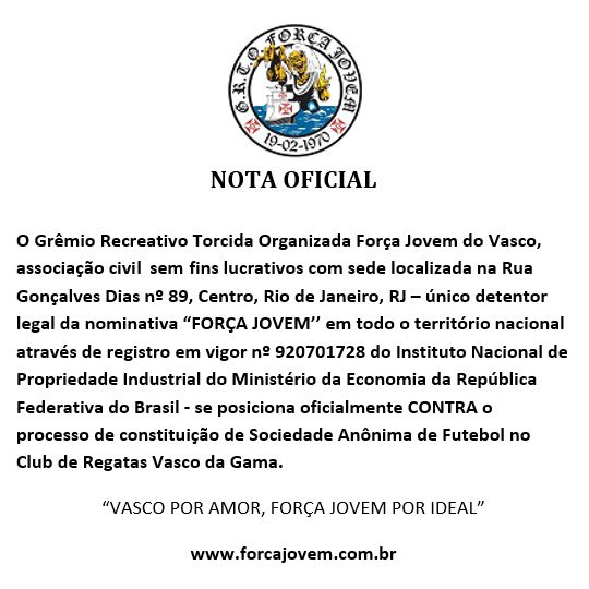 Posicionamento oficial:
FORÇA JOVEM CONTRA SAF