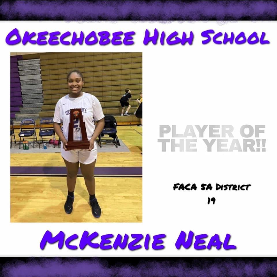 Congratulations @McKenzie_SNeal I am proud of you 💪🏾 FACA 5A District 19 player of the year! c/o 2025