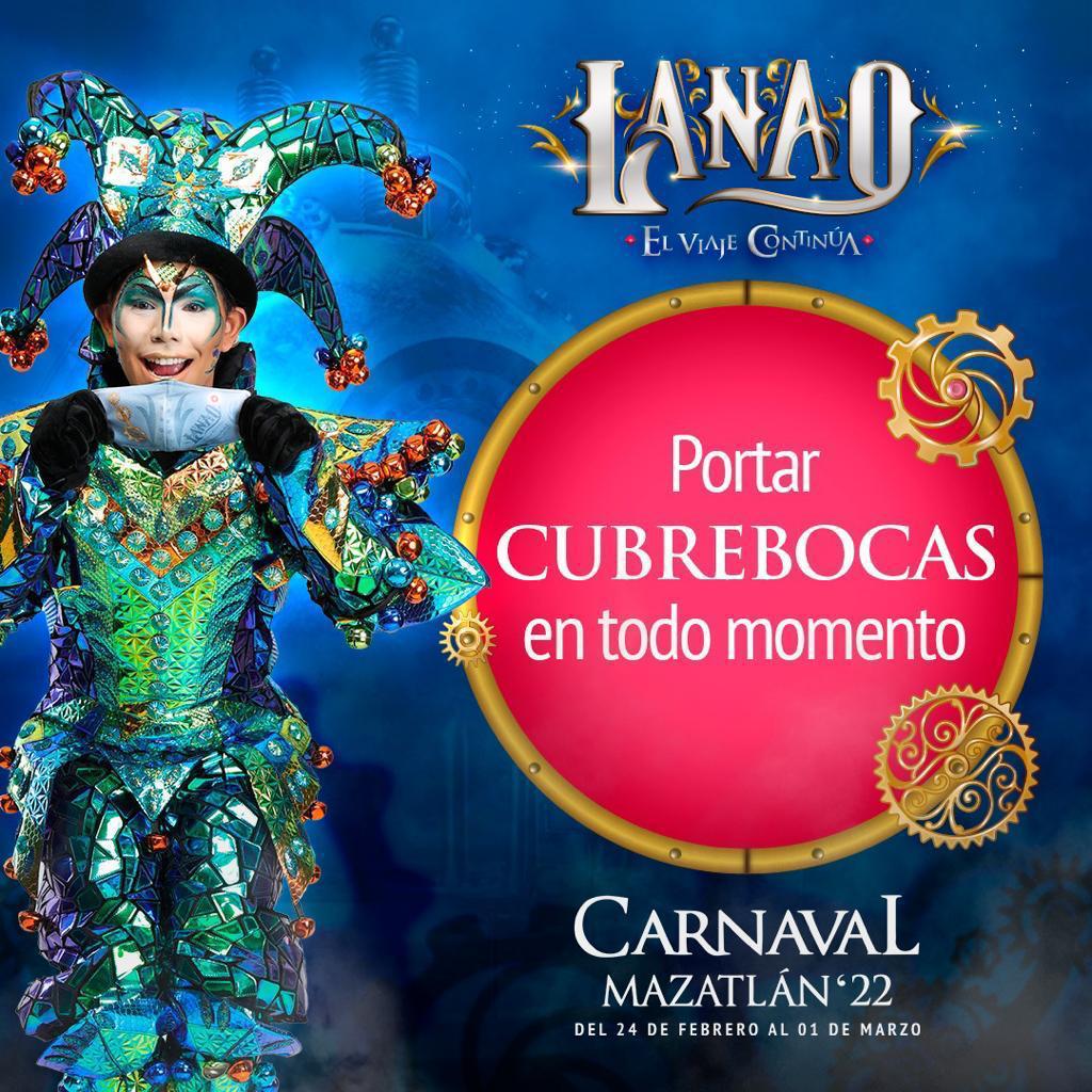 Canal15MX's tweet photo. ¡Si vas al carnaval de Mazatlán, recuerda llevar a cabo todas las medidas de seguridad! 😷🤩

#carnavaldemazatlan2022 #mazatlan #Durango #medidasdeseguridad #LANAO #teprotegesnosprotegemostodos https://t.co/L0l1jD6yty