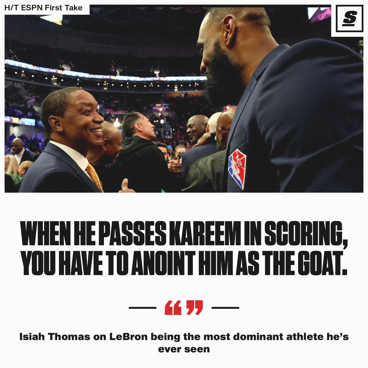 theScore's tweet photo. Do you agree with Isiah? 👀 https://t.co/nsaag9Gqy8