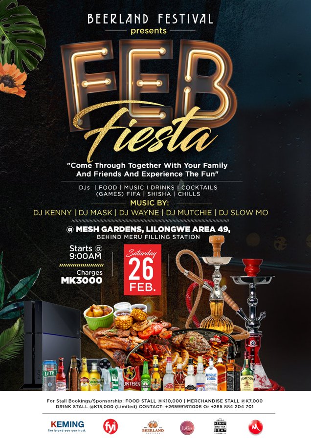 PhoyaWrld's tweet photo. Enjoyment Assured...... Come through
#FebFiesta #LilongweBeerLand https://t.co/W6pOHGENNi