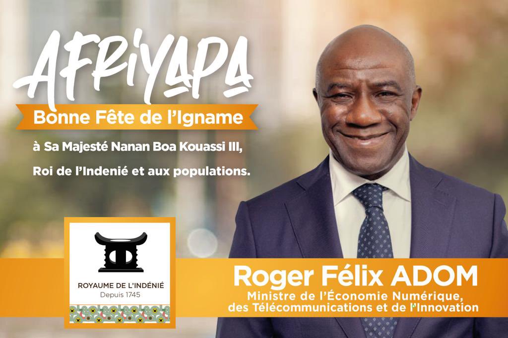 AdomRogerFelix1's tweet photo. La Fête de l'Igname renforce la fraternité et consacre la transmission de nos valeurs ancestrales de génération en génération.

Je souhaite à cette occasion une excellente année à l'ensemble de mes frères et sœurs du Royaume de l’Indénié. 

AFRIYAPA !

#RFA
#FetesdesIgnames https://t.co/13BVyP0NGP