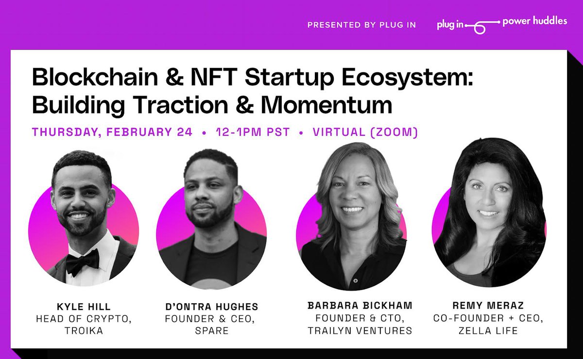pluginventures's tweet image. Today is the day! Join us for our panel with these wonderful leader in the Crypto, Blockchain, and NFT community. # #vcfirm #nft #generalpartner #equitycrowdfunding #crowdfunding #equitycrowdraising #crowdraising #equity #buildequity #startupcapital #startupsuccess #Cryptos