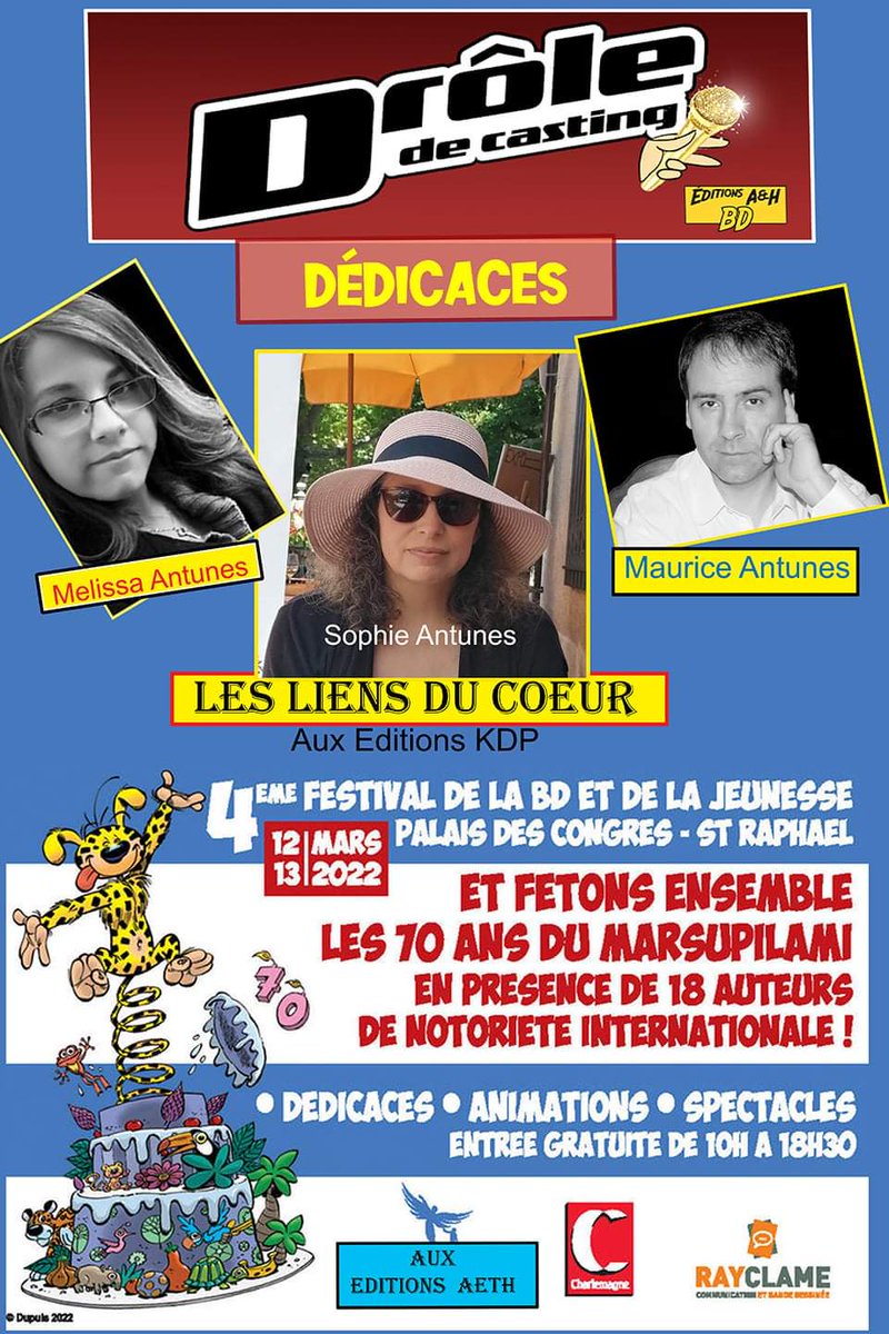 antesse's tweet photo. DEDICACES
 4 EME FESTIVAL BD ST RAPHAEL JEUNESSE  PALAIS DES CONGRES
#SPIROU #bdsmhogtied #jeunesse https://t.co/9tmlatC94D