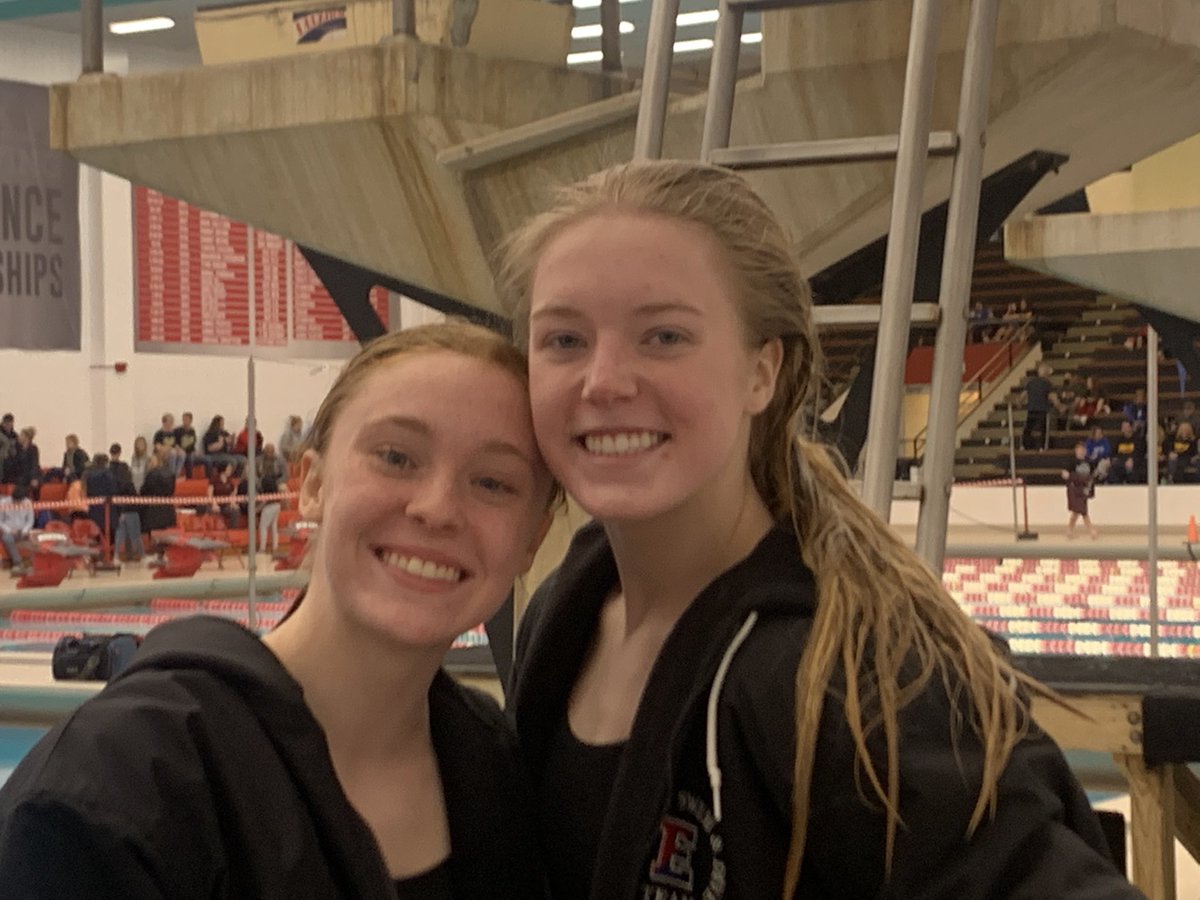 ROrtmeier's tweet photo. Congrats to Avery Scott  (12th) and Emily Sutter (8th) on their performances at State Diving today!  Proud of you!!! #rollstorm @Elkhornswimdive https://t.co/hd6mxOA72g