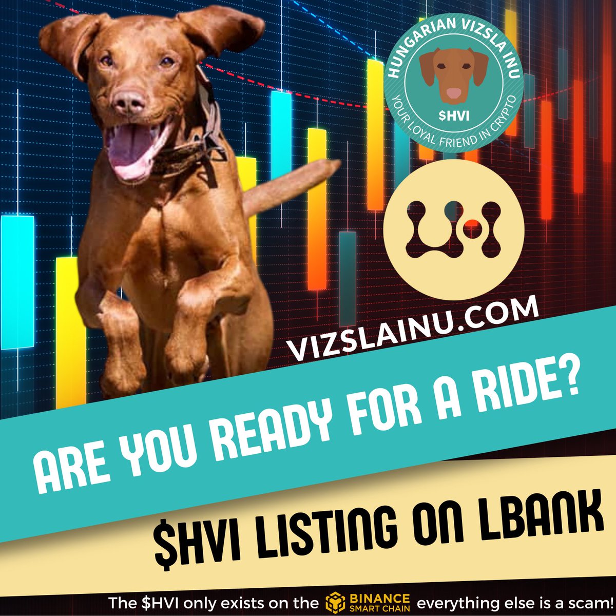 It is a great honor to announce that #HungarianVizslaInu, the cryptocurrency behind VizslaMarket.io, the unique and novel #NFTmarket will be listed on <a href="/LBank_Exchange/">LBank.com</a>, the World Class Digital Asset Exchange!

#HVI #BscGem #BscNft #LBank #NewListing #NewListings #NFT