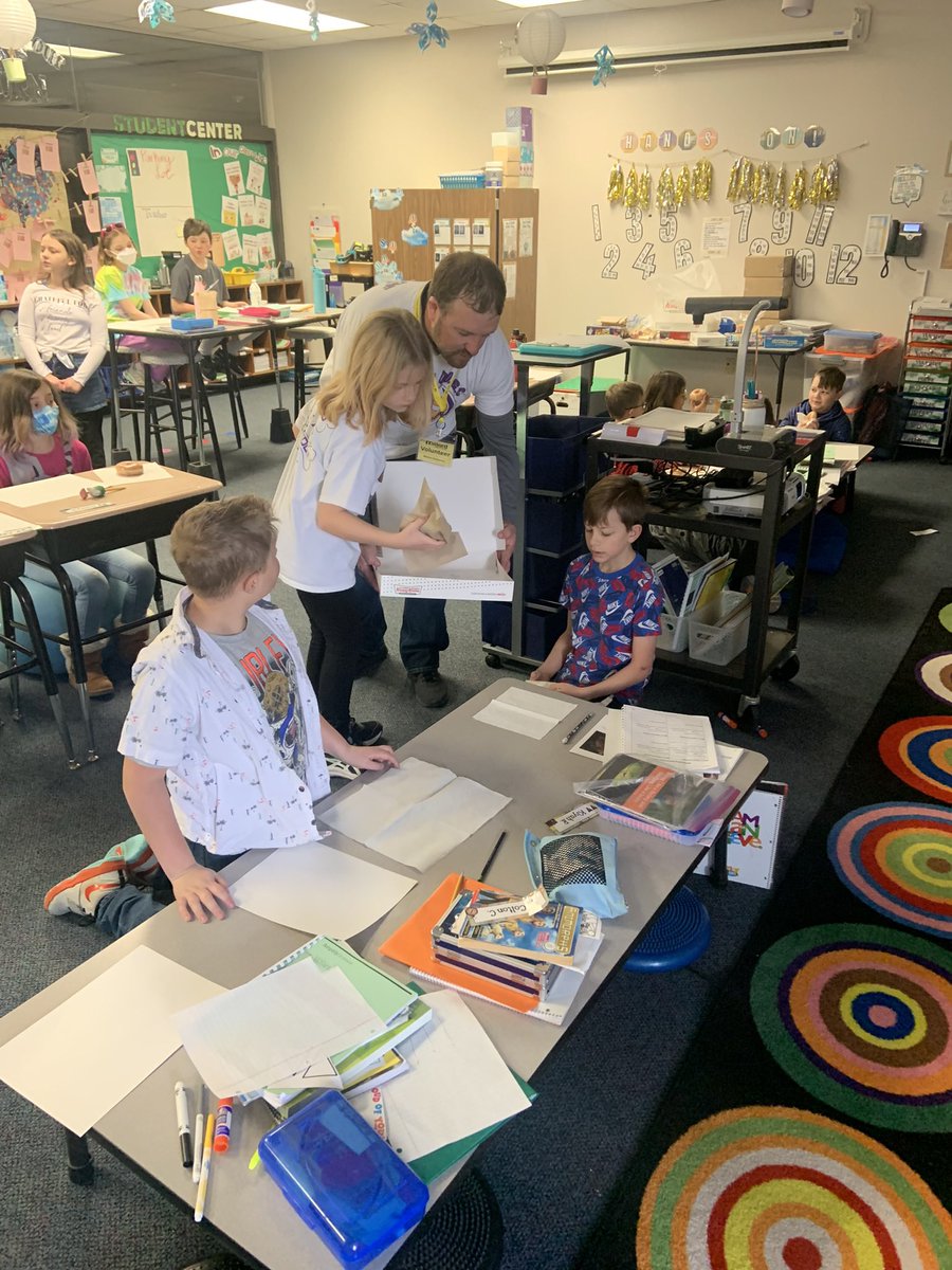 Our Watch Dog brought doughnuts for us to enjoy yesterday! It was so great to see our students connect with him! <a href="/MPS_Morton/">Morton Elementary</a> #MavericksMoveMountains