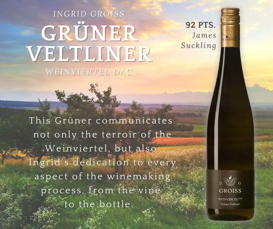 CircoVino's tweet photo. #IngridGroiss Grüner Veltliner Weinviertel DAC, a wine that is always inviting & animating to drink & to enjoy all day long! ❤️
This Grüner is regarded as all-rounder.
#withthewinecircus #austrianwine #weinviertel #austrianwinemaker #austrianwinery #ingridgroiss #winelover https://t.co/SfmkulbjUT