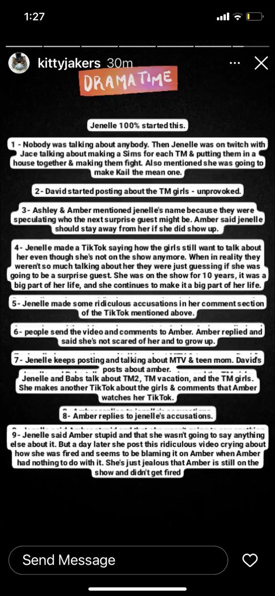 Thank you to Kitty Jakers on Instagram for compiling this list. Jenelle Evans is not innocent! She started this crap with Amber ! You’re not the victim Jenelle! https://t.co/INFU3b3k0w