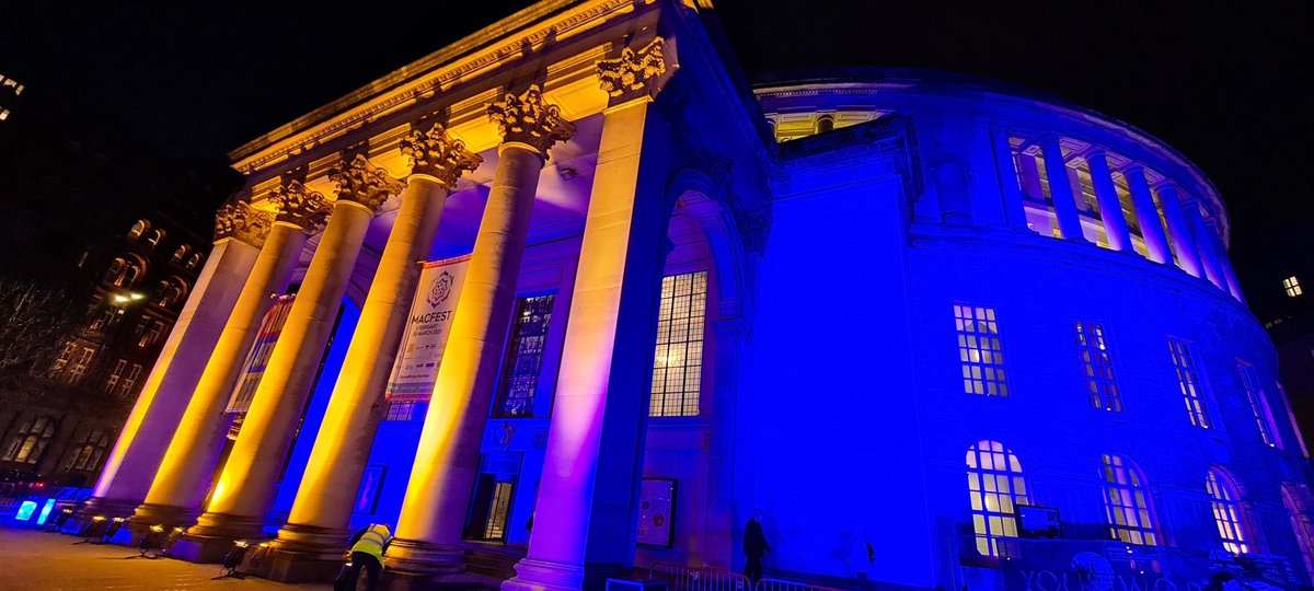 ManCityCouncil's tweet photo. Manchester stands with the people of Ukraine. https://t.co/GpIcnbd8De