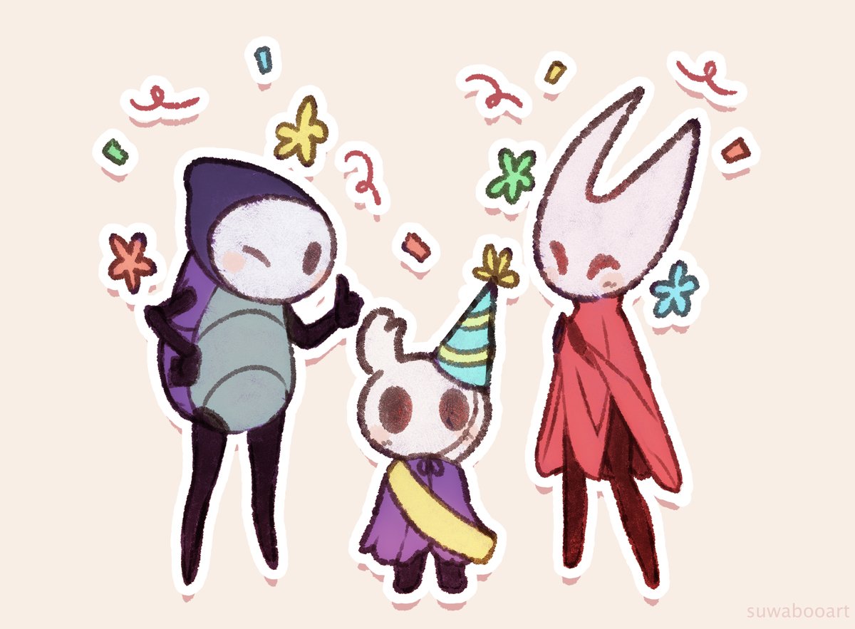 SuwabooArt's tweet photo. Happy 5th anniversary ✩ #hollowknight https://t.co/fbqqQyRDMH