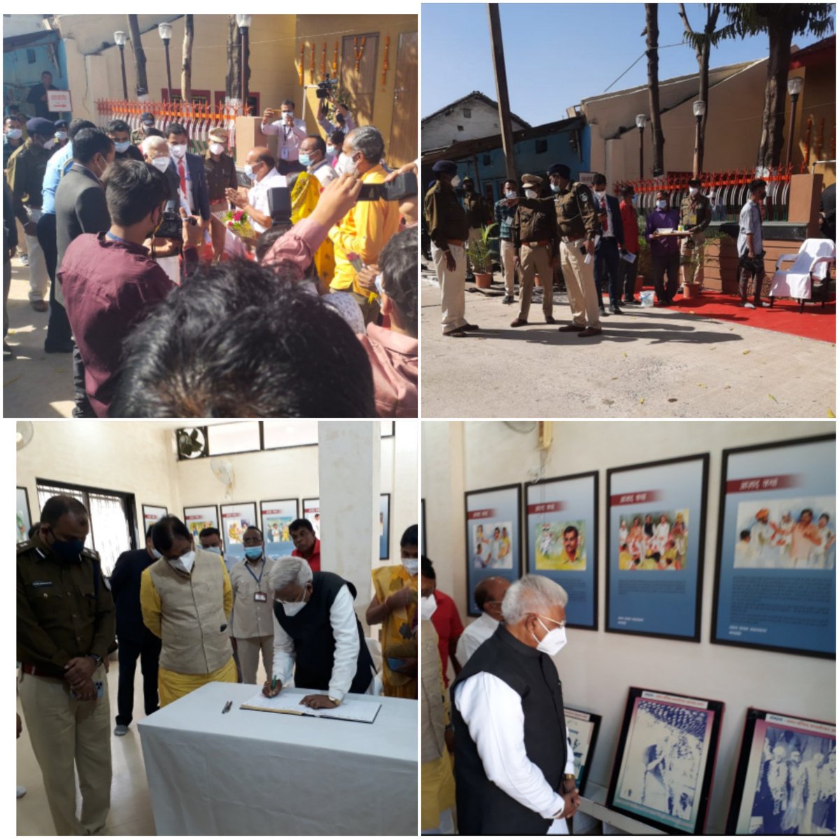 महामहिम राज्यपाल महोदय मप्र शासन के अलीराजपुर आगमन पर संभागायुक्त डॉ पवन शर्मा,आईजी श्री राकेश गुप्ता,डीआईजी श्री चंद्रशेखर सोलंकी द्वारा अगवानी की गई।महामहिम के अलीराजपुर एवं चंद्रशेखर आजादनगर कार्यक्रम के दौरान सुरक्षा के उच्च मापदण्ड के आधार पर सुरक्षा व्यवस्था सुनिश्चित की गई