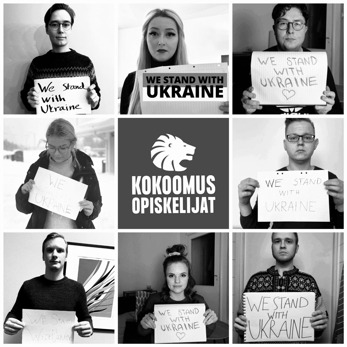 Tuhatkunta's tweet photo. 24.2.2022 oli synkkä päivä ihmisoikeuksille, demokratialle ja eurooppalaiselle arvoyhteisölle. Tuomitsemme jyrkästi Venäjän toteuttamat aseelliset hyökkäykset, jotka kohdistuvat pääosin viattomiin siviileihin. Nyt on tekojen aika, Ukrainaa ei tule jättää yksin💙💛 https://t.co/JhPDM0rerz